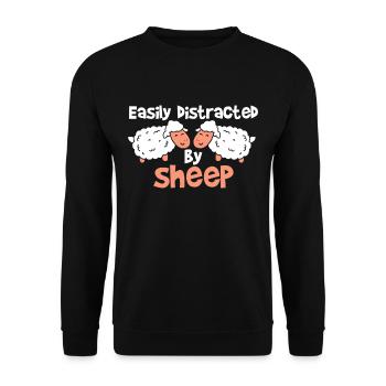 Sheep sheep sheep - Unisex Sweatshirt - black - Front - Alina (178cm) & Michal (187cm)