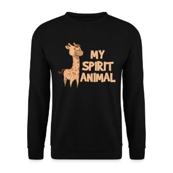 Giraffes Giraffes Giraffes - Unisex Sweatshirt - black - Front - Alina (178cm) & Michal (187cm)