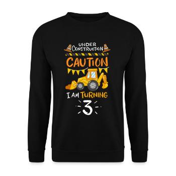3ème pelle anniversaire - Sweat-shirt Unisexe - noir - Devant - Alina (178cm) & Michal (187cm)