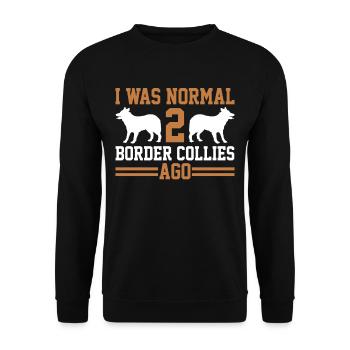 Border Collies - Unisex Sweatshirt - black - Front - Alina (178cm) & Michal (187cm)