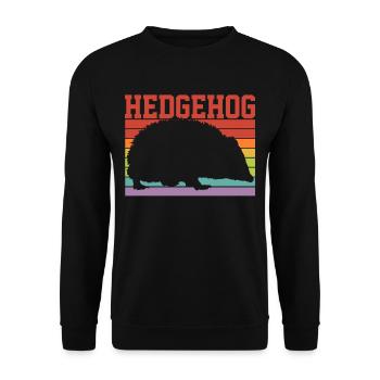 Hedgehog hedgehog - Unisex Sweatshirt - black - Front - Alina (178cm) & Michal (187cm)