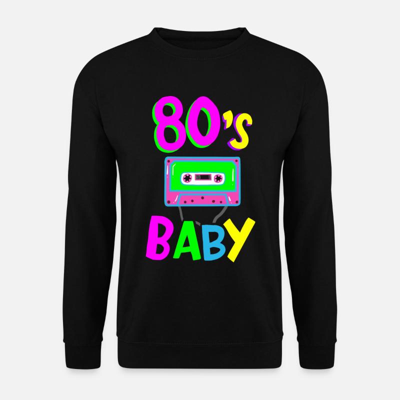 80er Jahre - Unisex Pullover - Schwarz