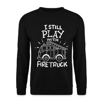 Fire Engine - Unisex Sweatshirt - black - Front - Alina (178cm) & Michal (187cm)