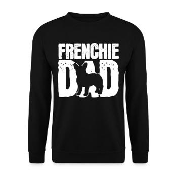 French bulldog - Unisex Sweatshirt - black - Front - Alina (178cm) & Michal (187cm)