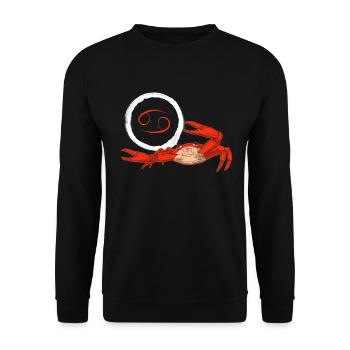 Cancer du zodiaque Cancer - Sweat-shirt Unisexe - noir - Devant - Alina (178cm) & Michal (187cm)