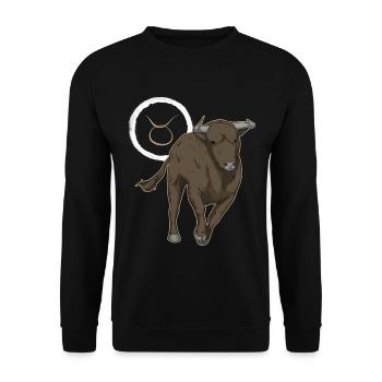 Sternzeichen Stier Taurus - Unisex Pullover - Schwarz - Vorne - Alina (178cm) & Michal (187cm)