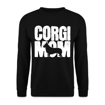 Corgi Mère - Sweat-shirt Unisexe - noir - Devant - Alina (178cm) & Michal (187cm)
