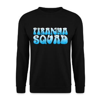Piranha fish - Unisex Sweatshirt - black - Front - Alina (178cm) & Michal (187cm)