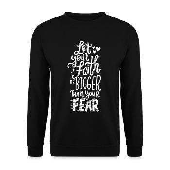 Christlicher Glaube - Unisex Pullover - Schwarz - Vorne - Alina (178cm) & Michal (187cm)