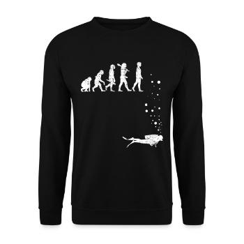 Tauchen Taucher - Unisex Pullover - Schwarz - Vorne - Alina (178cm) & Michal (187cm)