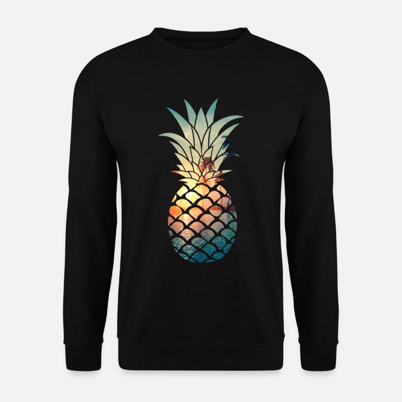 Hawaiianische Ananas - Unisex Pullover - Schwarz