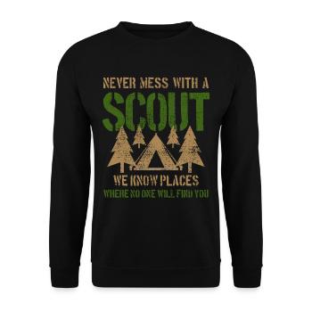 Peeking outdoors - Unisex Sweatshirt - black - Front - Alina (178cm) & Michal (187cm)
