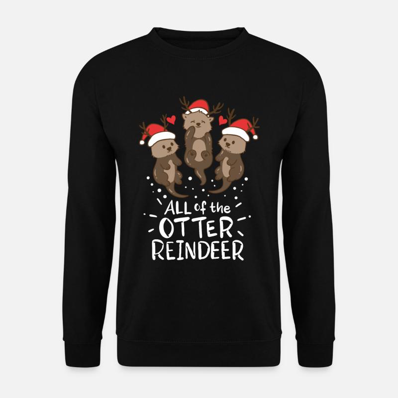 Otter Christmas - Unisex Sweatshirt - black