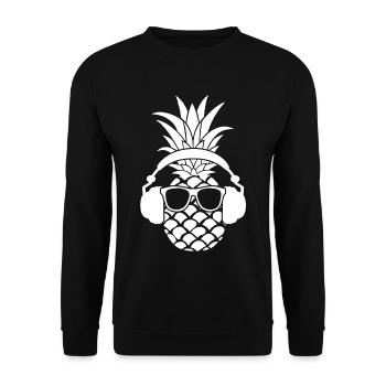 ananas Musique - Sweat-shirt Unisexe - noir - Devant - Alina (178cm) & Michal (187cm)