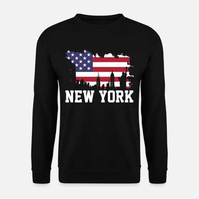 New York USA - Unisex Pullover - Schwarz
