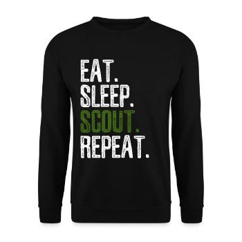 Scouting - Unisex Sweatshirt - black - Front - Alina (178cm) & Michal (187cm)