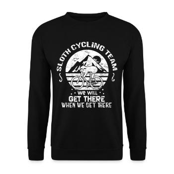 Radfahren Faulheit - Unisex Pullover - Schwarz - Vorne - Alina (178cm) & Michal (187cm)