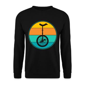 unicycling - Unisex Sweatshirt - black - Front - Alina (178cm) & Michal (187cm)