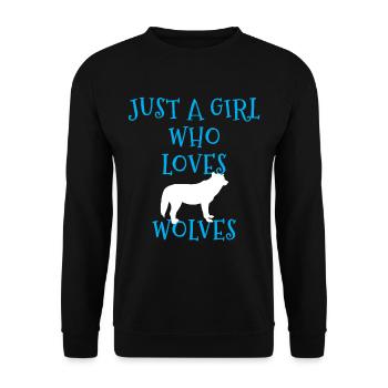 loups loup - Sweat-shirt Unisexe - noir - Devant - Alina (178cm) & Michal (187cm)