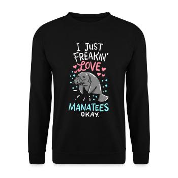 Seekuh - Unisex Pullover - Schwarz - Vorne - Alina (178cm) & Michal (187cm)