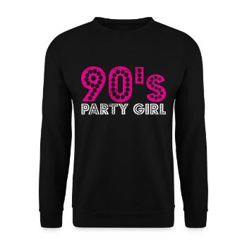 Fête des années 90 - Sweat-shirt Unisexe - noir - Devant - Alina (178cm) & Michal (187cm)