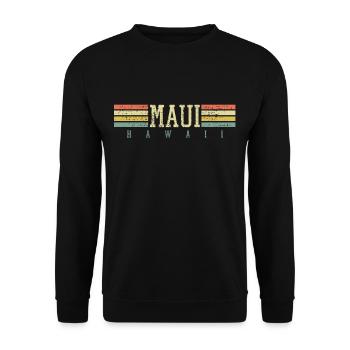 Maui Hawaii - Unisex Pullover - Schwarz - Vorne - Alina (178cm) & Michal (187cm)