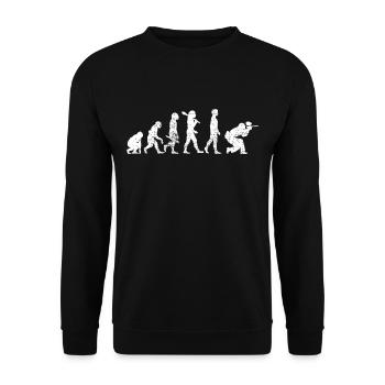 Paintball - Unisex Sweatshirt - black - Front - Alina (178cm) & Michal (187cm)