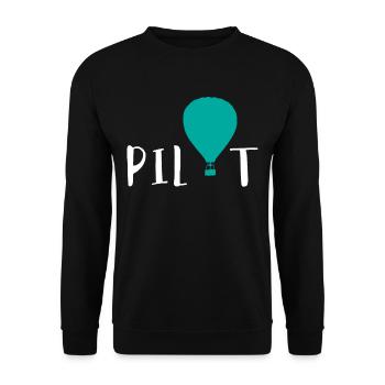 Heißluftballon - Unisex Pullover - Schwarz - Vorne - Alina (178cm) & Michal (187cm)