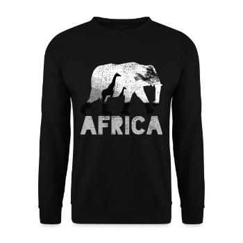 Afrique - Sweat-shirt Unisexe - noir - Devant - Alina (178cm) & Michal (187cm)