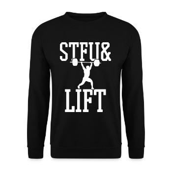 weightlifting - Unisex Sweatshirt - black - Front - Alina (178cm) & Michal (187cm)