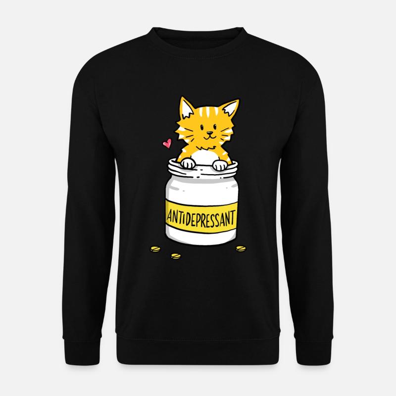 Cats antidepressant - Unisex Sweatshirt - black