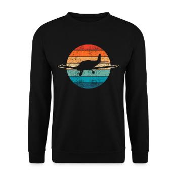 plane - Unisex Sweatshirt - black - Front - Alina (178cm) & Michal (187cm)