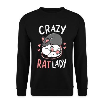 Ratten - Unisex Sweatshirt - black - Front - Alina (178cm) & Michal (187cm)
