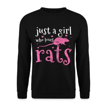 Rat rats - Unisex Sweatshirt - black - Front - Alina (178cm) & Michal (187cm)