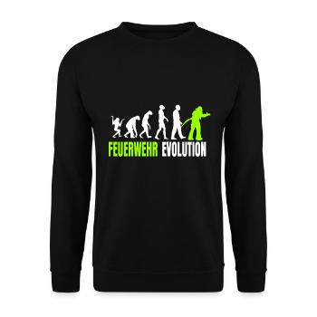 Feuerwehr Evolution. - Unisex Pullover - Schwarz - Vorne - Alina (178cm) & Michal (187cm)