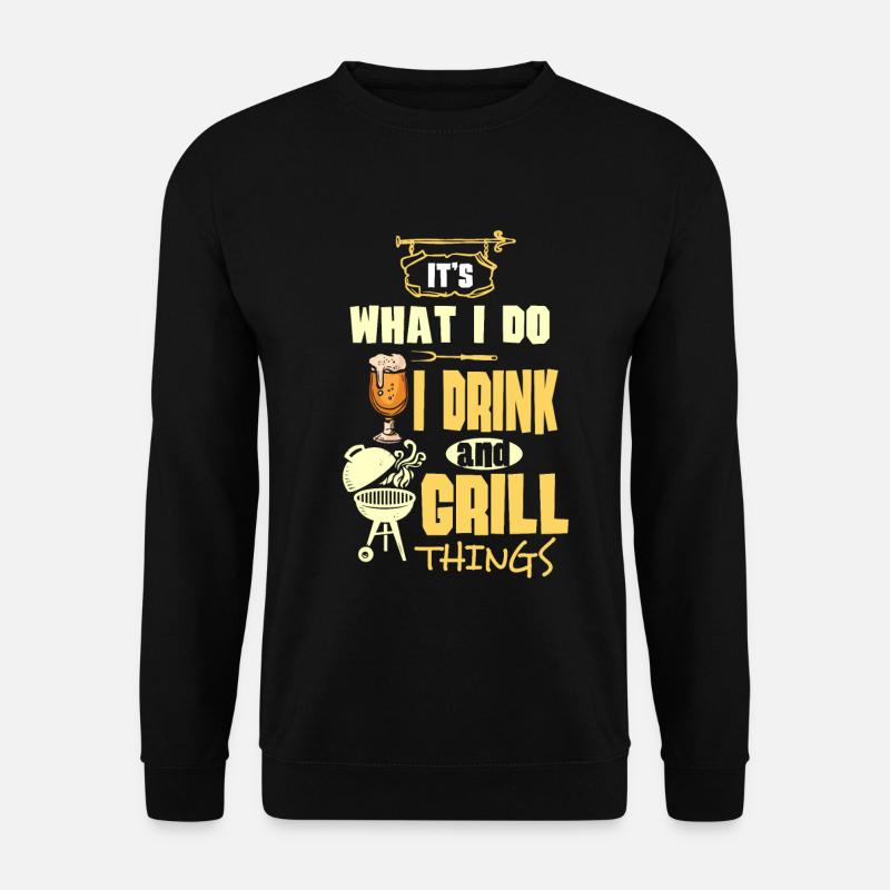 Barbecue barbecue bière de bière - Sweat-shirt Unisexe - noir