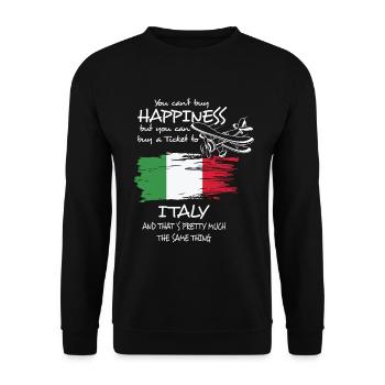 Italy Italy - Unisex Sweatshirt - black - Front - Alina (178cm) & Michal (187cm)