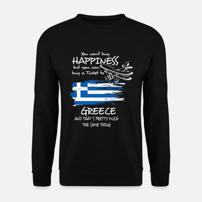 Griechenland Greece - Unisex Pullover - Schwarz