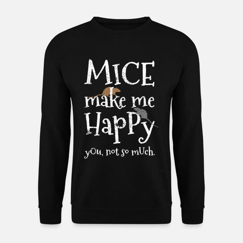 Maus Mäuse - Unisex Pullover - Schwarz