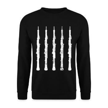 Millésime hautbois - Sweat-shirt Unisexe - noir - Devant - Alina (178cm) & Michal (187cm)