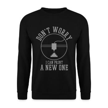 3D Printing 3D Printing 3D Printing - Unisex Sweatshirt - black - Front - Alina (178cm) & Michal (187cm)