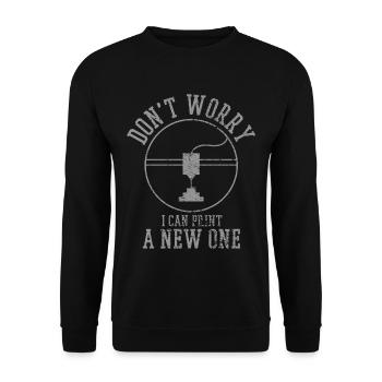 3D-Druck - Unisex Pullover - Schwarz - Vorne - Alina (178cm) & Michal (187cm)