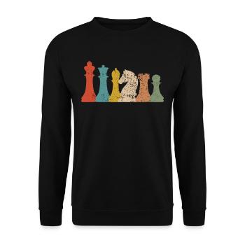 échecs - Sweat-shirt Unisexe - noir - Devant - Alina (178cm) & Michal (187cm)