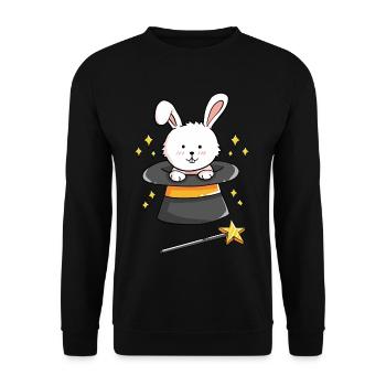 Bunny Magie - Unisex Pullover - Schwarz - Vorne - Alina (178cm) & Michal (187cm)
