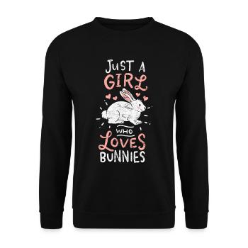Lapin lapin - Sweat-shirt Unisexe - noir - Devant - Alina (178cm) & Michal (187cm)
