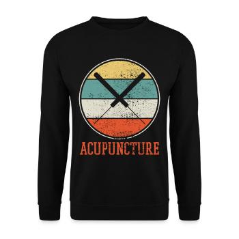 Acupuncture Vintage - Sweat-shirt Unisexe - noir - Devant - Alina (178cm) & Michal (187cm)