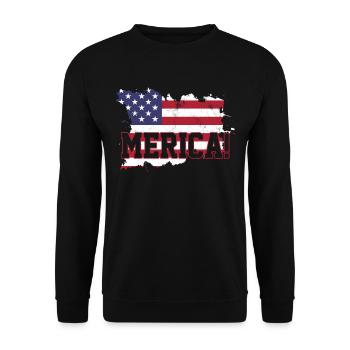 Amérique USA - Sweat-shirt Unisexe - noir - Devant - Alina (178cm) & Michal (187cm)
