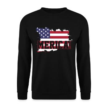Drapeau USA USA - Sweat-shirt Unisexe - noir - Devant - Alina (178cm) & Michal (187cm)