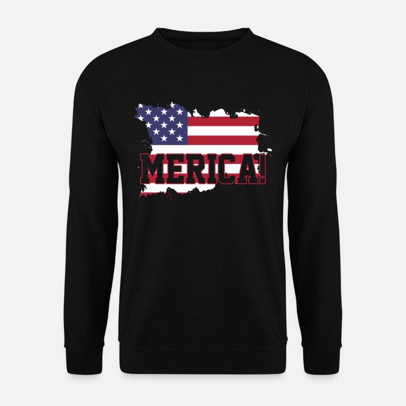 Amerika USA Flagge - Unisex Pullover - Schwarz