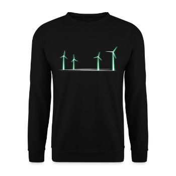 moulin à vent - Sweat-shirt Unisexe - noir - Devant - Alina (178cm) & Michal (187cm)
